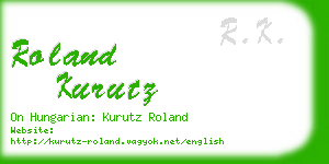 roland kurutz business card